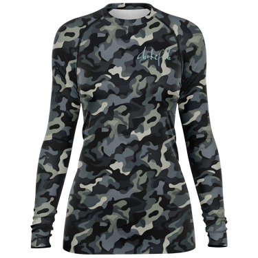 Chokefish™ Long Sleeve Rashguard Camouflage Woman's Shirt-004